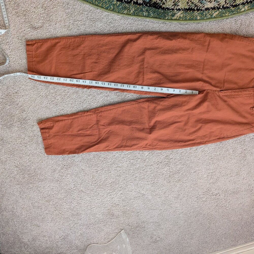 Uniqlo Women’s Burnt Orange Cotton Linen Trousers size 5 - Picture 8 of 10